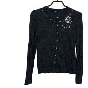 COAL grey beaded sweater cardigan